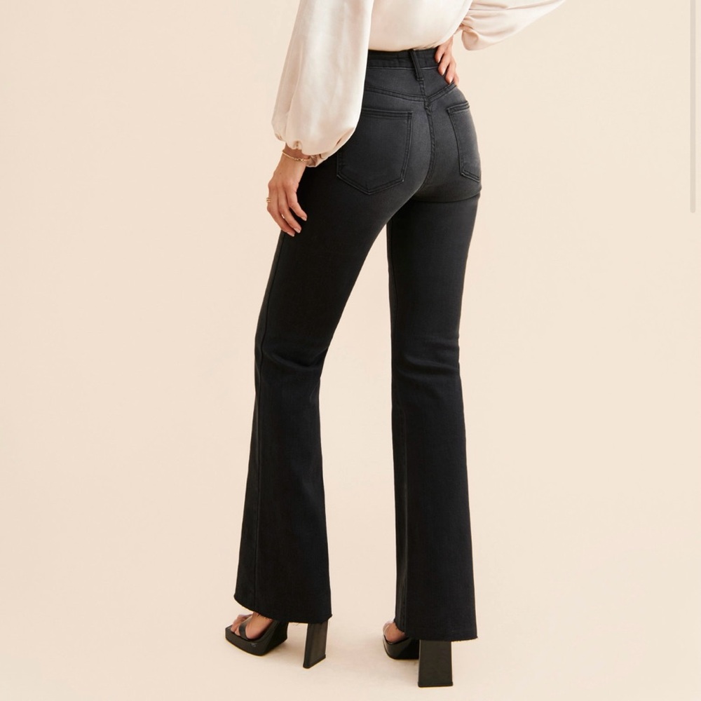 Just Black, High Rise Scissor Cut Flare Jeans